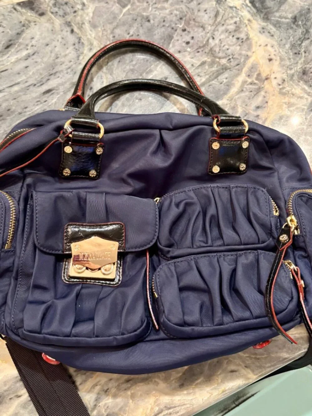 MZ Wallace Navy Nylon Bag - Picture 3 of 6